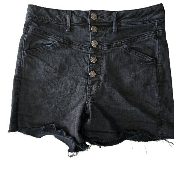 American Eagle Outfitters Pants - American Eagle Outfitters Women’s Black Denim Cut Off Jean Shorts Size 8